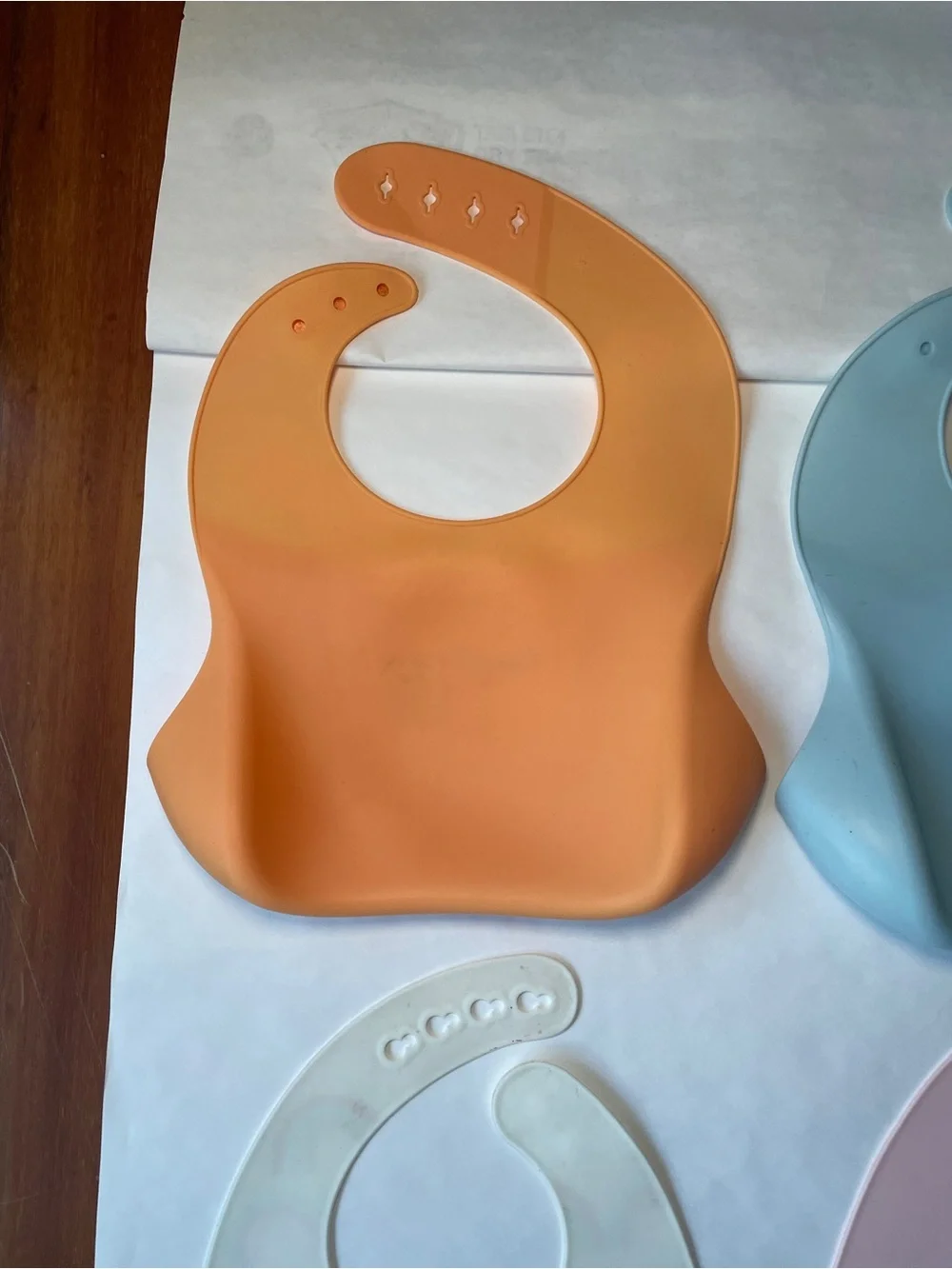 Four (4) Silicone Baby and Toddler Bibs